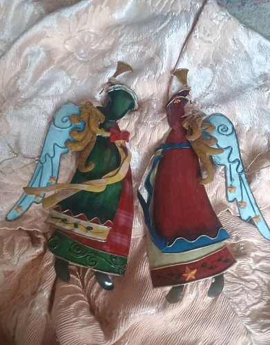 Pressed tin angels - tin, blowing