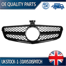 FRONT RADIATOR GRILLE GRILL  FIT MERCEDES C-CLASS W204/C204/S204 GLOSS BLACK