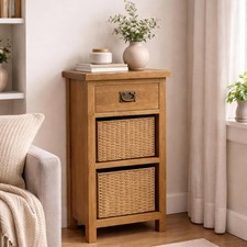 Oakcroft 1 Drawer 2 Basket End