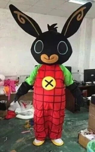 Black rabbit mascot - black,