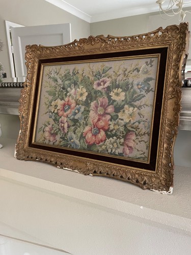 Antique framed floral - antique,