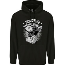 Shovelhead Motorcycle Engine Biker Childrens Kids Hoodie