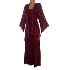 Ann Balon mother of the bride outfit size L 14 16 wedding red lace Xmas party 