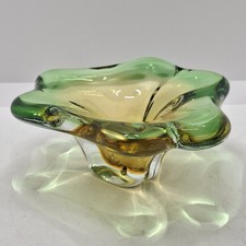 Murano Art Glass Bowl Amber