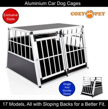 Car Dog Cage Aluminium Cozy Pet Travel Crate Puppy Pet Carrier Transport ACDC