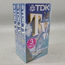 3 pack TDK TV 240 4 Hour  VHS