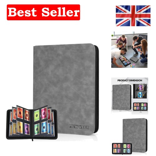 Gray trading card binder - trading,