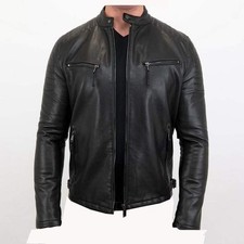Men’s Black Real Leather