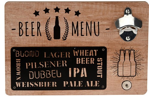 Wooden bottle opener wall - bottle,