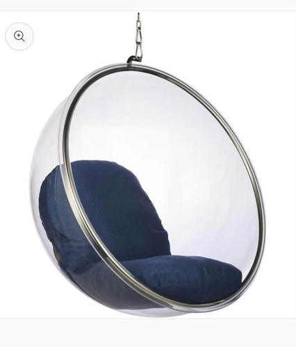 Silver hanging acrylic bubble - hanging,