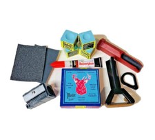 Pool / Snooker Cue Tip Repair Kit Clamp & Chalk Elk Master Cue tips 8.5mm - 11mm