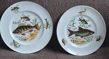 Pair of Decorative Fishing Plates  by Pall Mall Ware - English Bone China