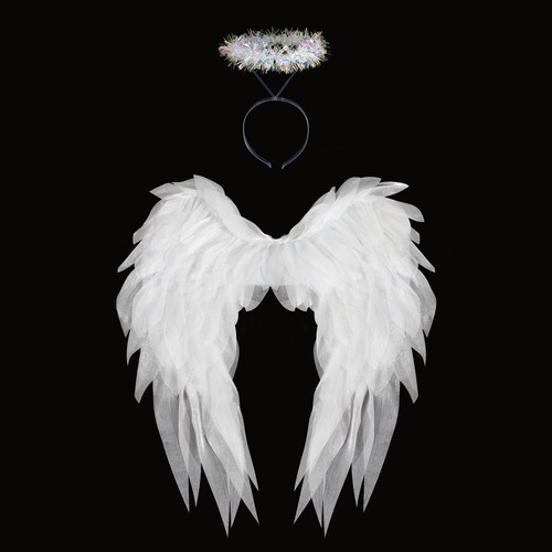 Black white angel wings - black/white, –