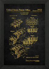 1 Lego Brick Patent Framed
