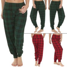 Womens Tartan Print Loose Baggy Style Long Pant Ali Baba Harem Trouser Plus Size