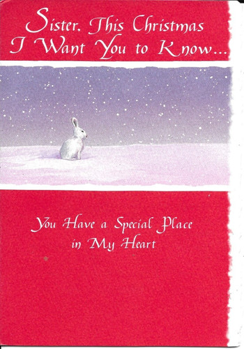 Sister christmas card blue - christmas,