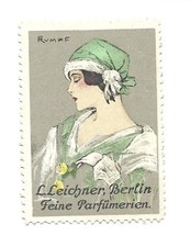 Y1146/advertising stamp L. Leichner Berlin, perfumeries sign: hull Art Nouveau 