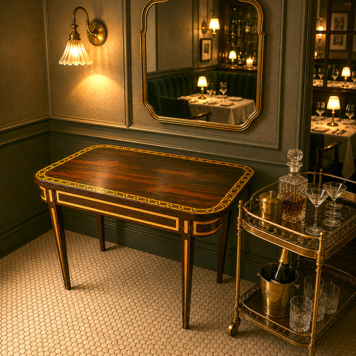 Antique french rosewood - &, gilt