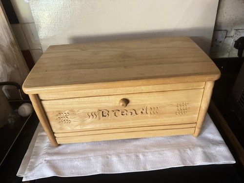 Vintage wooden bread storage - wooden,