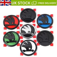 Skoda Badges 2 x 90mm ✅ Multicolor Emblem ✅ Logo High Quality.