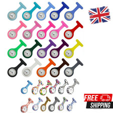 Silicone Nurse Watch Quartz Fob Brooch Pocket Tunic Clip Washable Christmas Gift