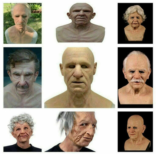 Old man woman head - old,