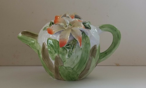Vintage floral china teapot - vintage,