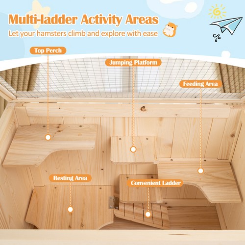 Wooden hamster habitat - wooden,