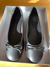 Ecco sculpted Lx black ballerina shoes size  38 5 new current season £120