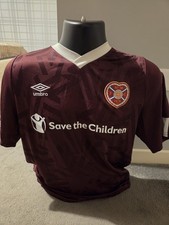 Authentic Heart Of Midlothian Fc 2019/2020 Home Football Shirt Mens Size Large