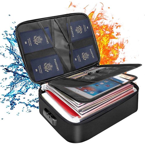 Fireproof document bag with - document,