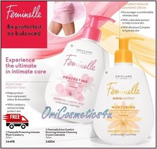 Oriflame Feminelle Intimate Wash Cranberry and Cleansing Cream Calendula