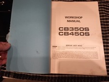 Honda CB350S/450S factory workshop manual 1986