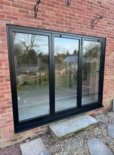 Aluminium Bifold Patio Doors | 3 Panel Black Finish