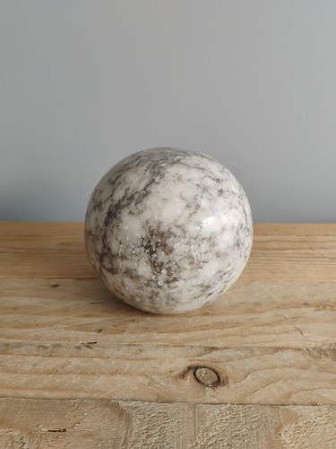 Decorative marble ball white - marble,