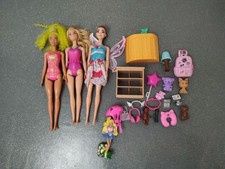 Barbie Small Mixed Bundle X3 Dolls And Extras