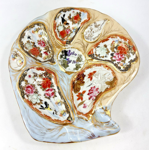 Oyster plate antique japanese - plate,