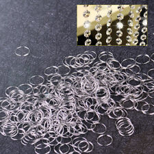500pcs 11mm Steel Rings Circle Chandelier Lamp Beads Prism Crystal Connectors