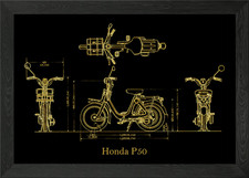 Honda P50 Blueprint gold