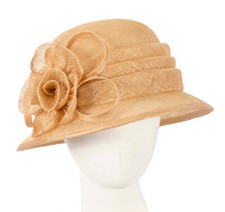 Gold Sinamay Ladies Cloche