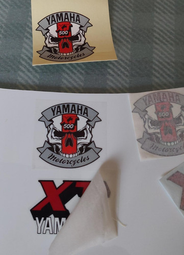Yamaha xt500 helmet - xt500, decal