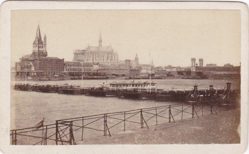 Cdv photo cologne river - photo., cologne.