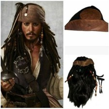 Brown Wig Hat Pirates of the