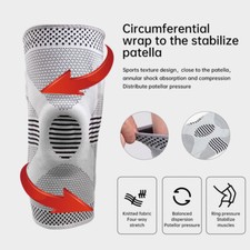 Knee Support Compression Sleeve Brace Patella Arthritis Pain Relief Gym Sports