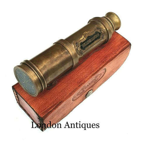 Brass antique pirate telescope - brass,