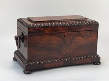 Large Tea caddy Victorian rosewood caddy chest with handles