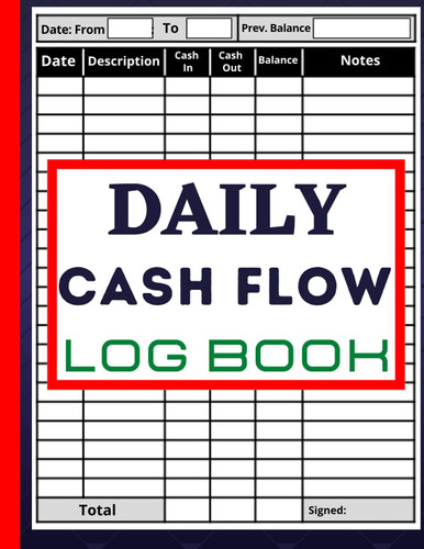 Daily cash flow log book - daily,