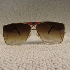 Vintage Cazal Sunglasses Pilot MT 2024 Gold Square Eyeglasses Spectacles