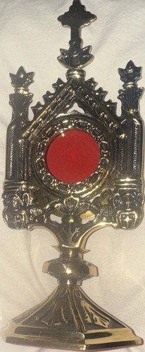 High polished brass cross top - polished,