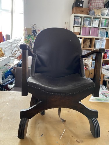 Oak library chair - chair-, for